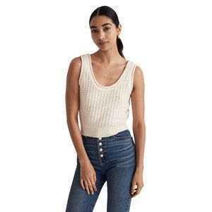 Madewell Cream Scoop Neck Sweater Tank Size Large